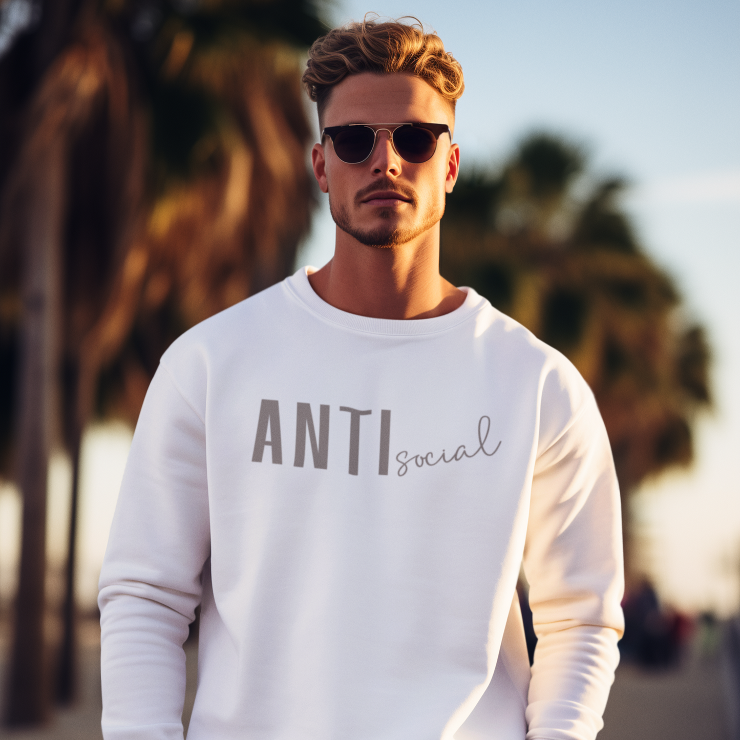 Antisocial Pigment Dyed Crew Neck
